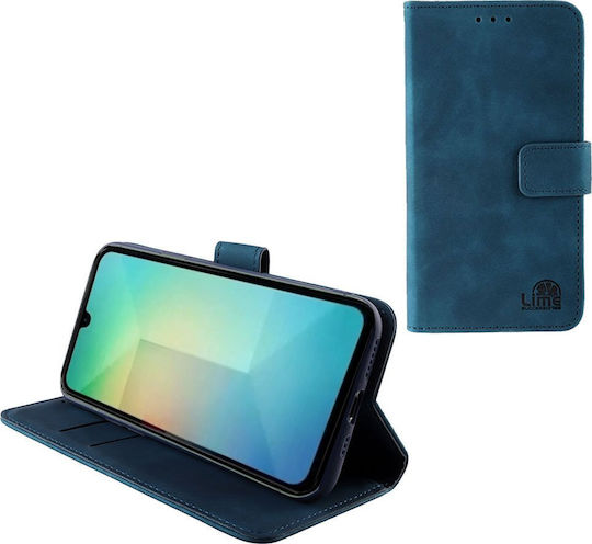 Lime Book Synthetic Leather / Silicone Blue (SAMSUNG A26 5G A266)