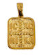 Gatsa Pendant Kids Talisman Double Sided Konstantinato made of Gold 14K F70