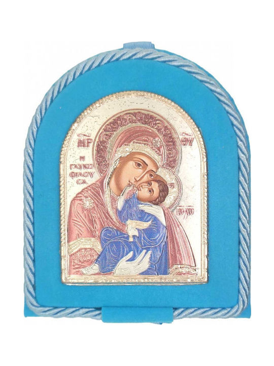 Slevori Pendant Kids Talisman with the Virgin Mary made of Silver 00206OVXLHG-BL-A-6