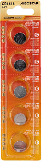 Aigostar Batterien Lithium für Uhren CR1616 3V 5Stück