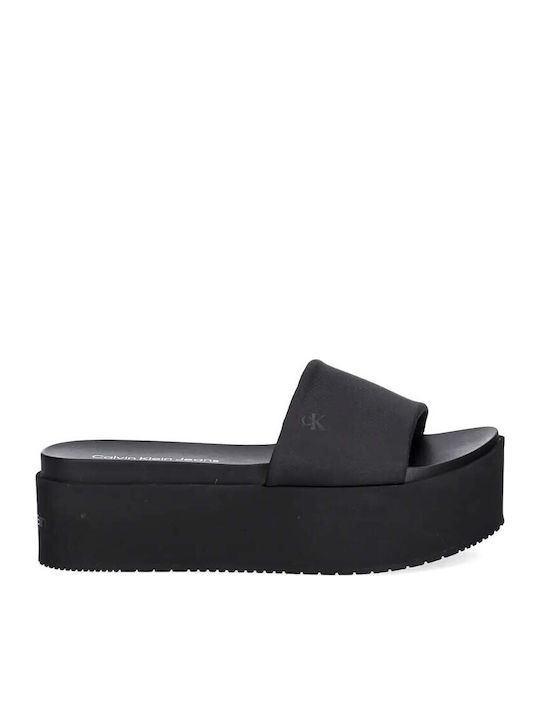 Flache Sandalen für Damen Flatforms in Schwarz Farbe