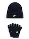 Beanie Set Căciulă Copil cu Mănuși Albastru