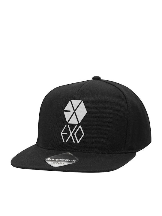 Exo Band Korea Erwachsenen Hut Flache Snapback Schwarz 100% Baumwoll-Twill Erwachsene Unisex Einheitsgröße