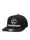Rammstein Καπέλο Ενηλίκων Flat Snapback Μαύρο 100% Βαμβακερο Twill Ενηλικων Unisex One Size