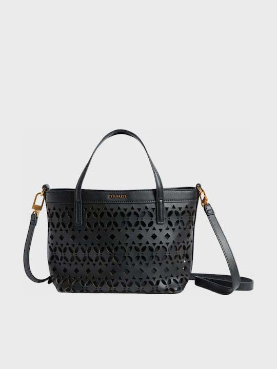 Δερμάτινη Γυναικεία Τσάντα Shopper Ώμου Μαύρη