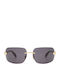 Bvlgari Unisex Sonnenbrille mit Gold Metall Gestell und Gray Linse