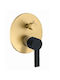 Interflex Μίκτης Μπαταρίας Εντοιχισμού για Ντουζιέρα Χρυσός