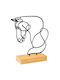 Διακοσμητικό Άλογο Equine 565tnl1259 26x8x17cm Natural-black Aberto Design Μέταλλο Ξύλο