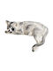 Dekorative Katze 565tnl1429 34x18x16cm Schwarz-Weiß Aberto Design Polyester