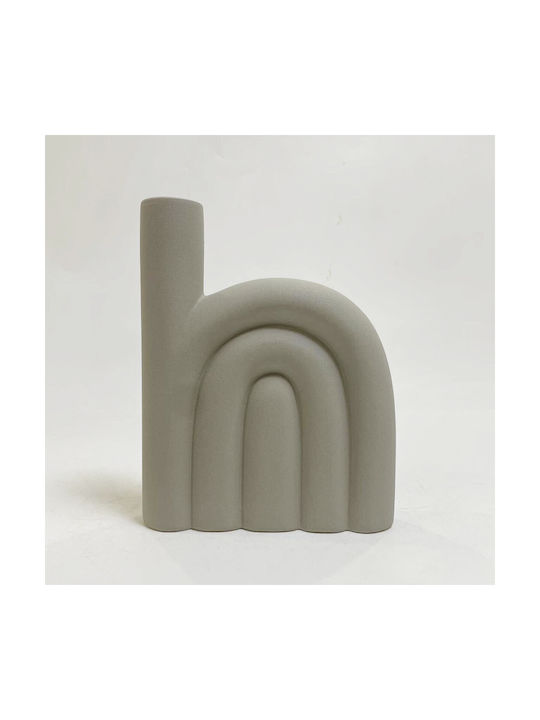 Homemarkt Tischdekoration Keramik Dekorative Arcon Hm4639.03 Grau Matt 23,5x5,5x29,5cm