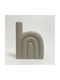 Homemarkt Tischdekoration Keramik Dekorative Arcon Hm4639.03 Grau Matt 23,5x5,5x29,5cm
