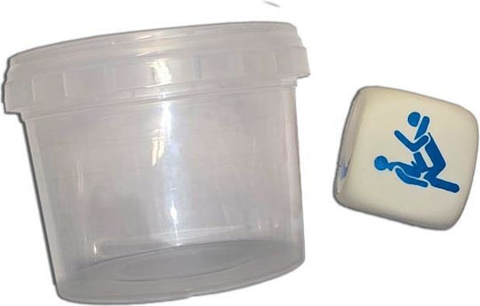 White Position Dice In A Plastic Jar Guys