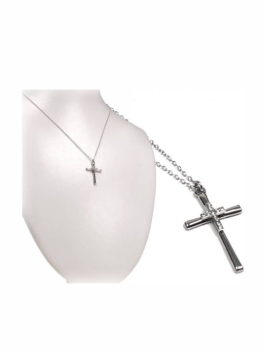 Karma Gifts Σταυρός από Ατσάλι με Αλυσίδα