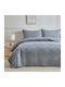 Liolios Home Diverso Покривало Кингсайз Сив 220x240см