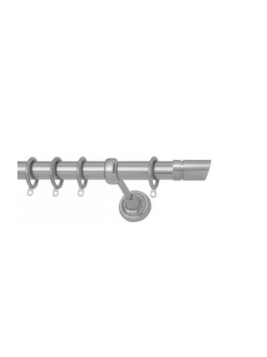 Curtain Pole F25 Inox Symi Nickel Satin Dimensions 100cm Properties Double Rod