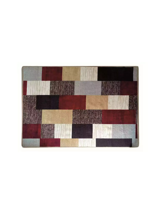 Sdim Rutschfest Teppich Rechteckig Synthetisch,Polyester/Cotton/Leather Red-brown 001