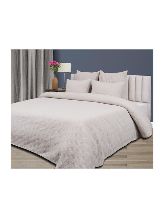 Liolios Home Rhombus Κουβέρτα Υπέρδιπλη 240x250εκ. Beige