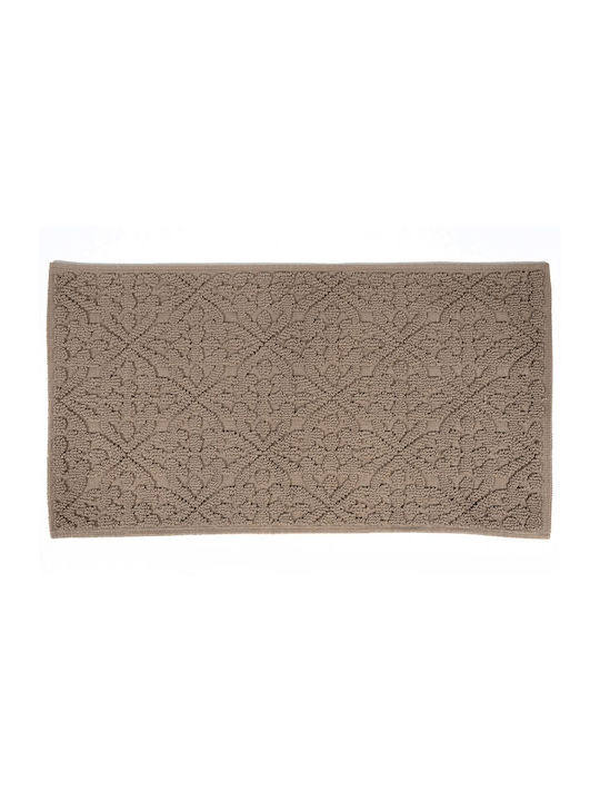 Sdim Неслизащо Бански килим Микрофибър Правоъгълена 801-5090-004B 004 Beige 50x90бр