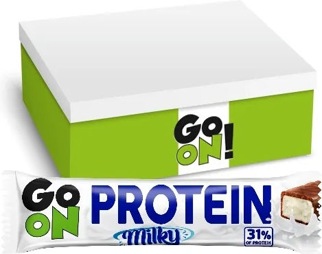 Go On Nutrition Milky Protein Riegel mit 31% Protein & Geschmack Milky 24x45gr