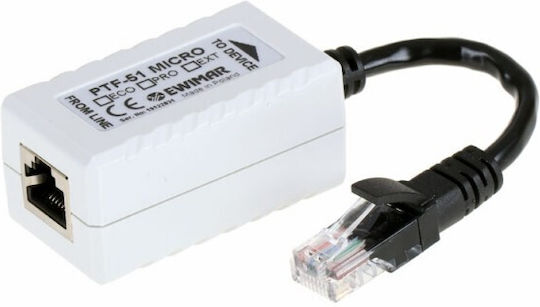 Protector împotriva supratensiunilor pentru camere IP Ewimar PTF-51-ENG PoE Micro
