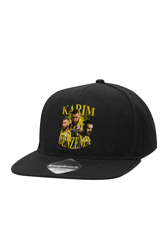 Karim Benzema Adult Cap Flat Snapback Black 100...
