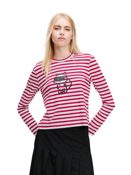 Karl Lagerfeld Women's Blouse Cotton Long Sleev...