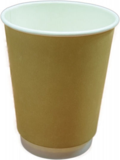 Paper Cups 16oz D.w 25pcs Kraft 4-53089