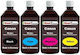 Canon Set 4 X 50ml Black Cyan Magenta Yellow Μελάνι Anti-uv Dye Bulk Ink Canon Dye Ink Canon 50ml Bk C M Y-dye