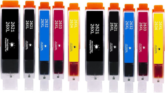 2 Komplettsets 10 Stück Kompatible Neue Tintenpatronen Epson T26xl T2621xl 22ml T2631xl T2632xl T2633xl T2634xl 12ml Xp510 Xp600 Xp605 Xp610 Xp615 Xp520 Xp620 Xp625 Xp700 Xp710 Xp800 Xp720 Xp810 Xp820