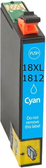 Συμβατο Καινουργιο Μελανι Epson Μπλέ T18xl T1812 14ml Xp102 Xp202 Xp205 Xp30 Xp302 Xp305 Xp33 Xp402 Xp405