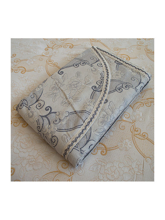Jacquard-Überwurf Pamela 230x270 Hergestellt in Italien Palatex Blau