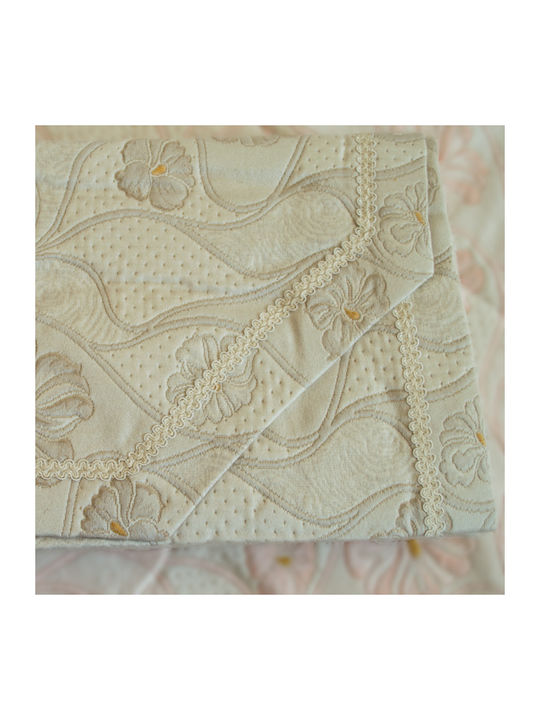 Cuvertură Boheme Jacquard Piqué 230x270 Fabricată în Italia Palatex Gri