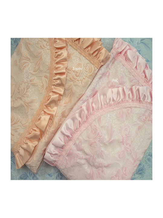 Bijoux Lisbona Coverlet 230x270cm Made In Italy Salmon
