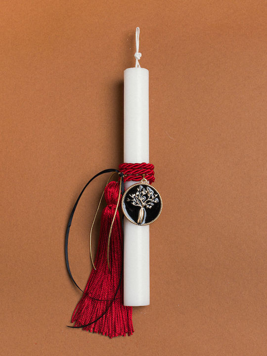 Beauty Home Candle 33cm Red Tassel Tree of Life Black