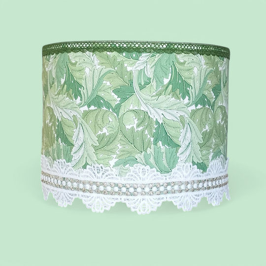 Ceiling Light Olive Green Leafs Dimensions 35*25 E27