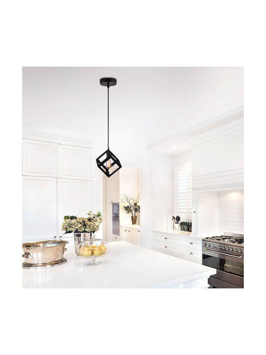 Vivalux Pendant Light Black with Socket E27 22x22x142cm