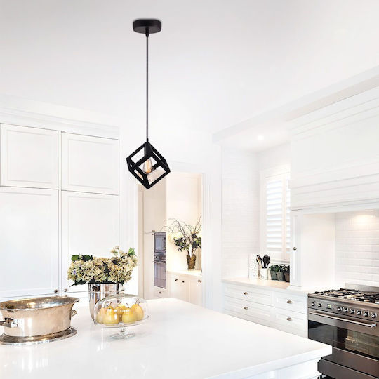 Vivalux Pendant Light Black with Socket E27 22x22x142cm