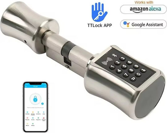 Electronic Lock in color Silver with Connectivity Wi-Fi and Bluetooth