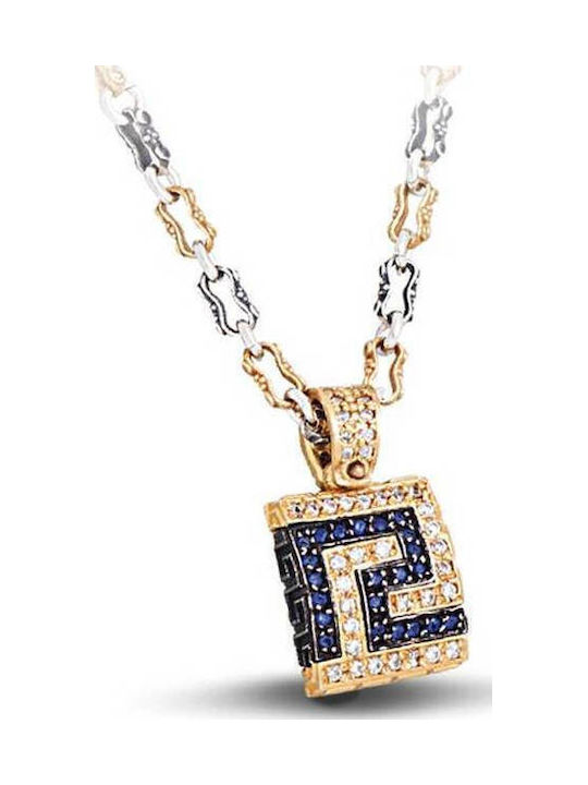 Dimitrios Exclusive Colier din Argint cu Zircon Albastru