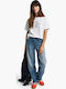 Women's Cotton Top with Spaghetti Straps White