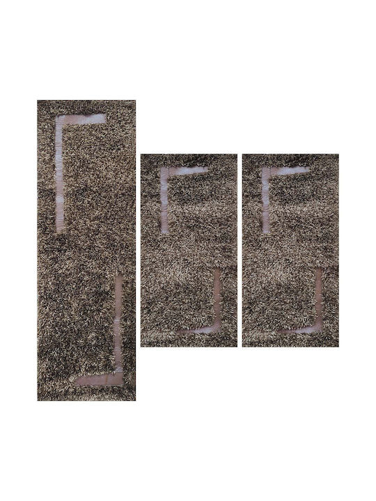 Koulis Carpets Σετ Μοντέρνα Χαλιά Κρεβατοκάμαρας Brown SG-13 3τμχ