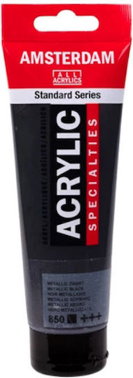 Acrilic Amsterdam 120ml Negru Metalic 850 Talens