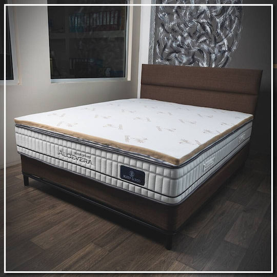 Klikareto Ανώστρωμα Bamboo Διπλό Memory Foam με Ίνες Μπαμπού , Αποσπώμενο Κάλυμμα & Λάστιχα Εφαρμογής 140x190x4εκ.
