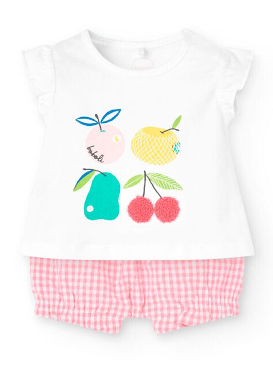 Kids' Set with Shorts Summer 2pcs White