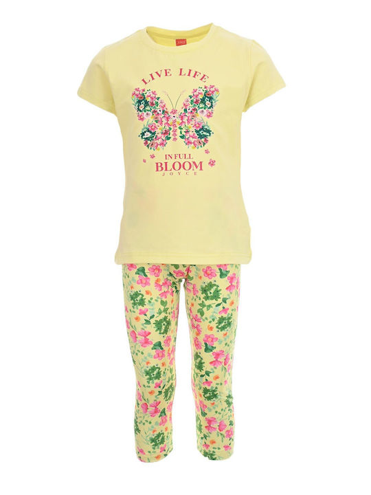 Joyce Kinder-Set mit Leggings Sommer 2Stück Yel...