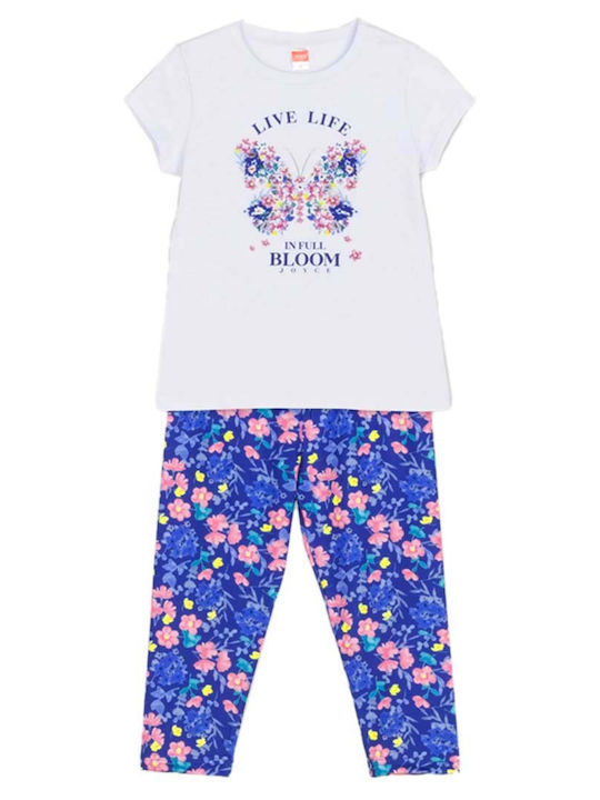 Joyce Kinder-Set mit Leggings Sommer 2Stück Whi...