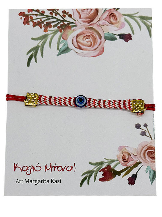 LiebeQueen Women's Bracelet Martaki with design Eye made of Cord