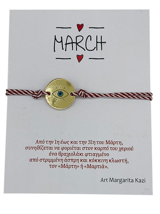 LiebeQueen Women's Bracelet Martaki with design Eye made of Cord