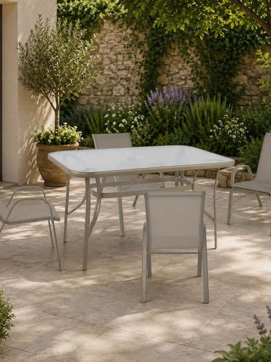 Set Sala De Mese Pentru Exterior Rio 5 Piese Bej E250,80