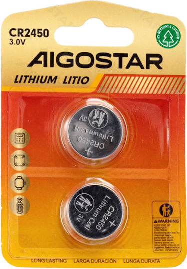Aigostar Батерии Литий За часовници CR2450 3V 2бр